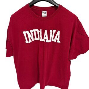 Indiana Hoosiers IND1ANA T Shirt Size 4XL Red Short Sleeve Gildan